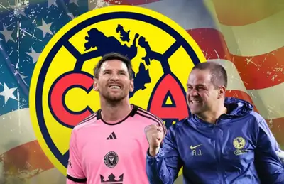 Lionel Messi y André Jardine celebrando/Foto W Deportes.