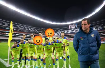 Los jugadores del América que pelearon en en el campo, Brian Rodríguez y Kevin Álvarez.