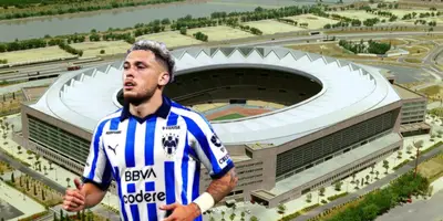 Lucas Ocampos junto al Estadio Olímpico La Cartuja / FOTO X