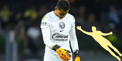 Luis Ángel Malagón cabizbajo en partido con América. Foto: Bolavip