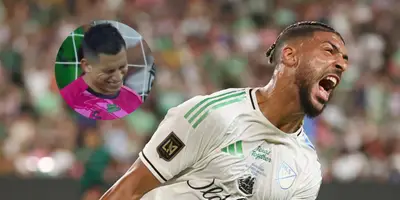 Luis Ángel Malagón junto a Denis Bouanga / FOTO X