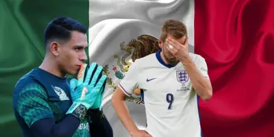 Luis Ángel Malagón junto a Harry Kane / FOTO MEDIOTIEMPO