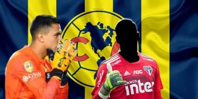 Luis Ángel Malagón junto a portero incógnito del Sao Paulo / FOTO MILENIO