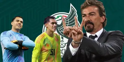 Luis Ángel Malagón y Raúl Rangel junto a Ricardo La Volpe / FOTO ESPN