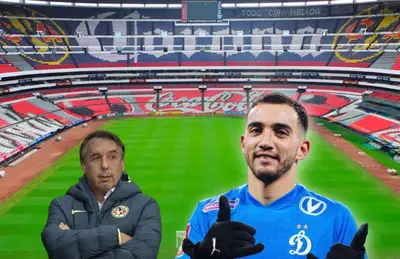 Luis Chávez saludando junto a Emilio Azcárraga en el Estadio Azteca/ Foto Marca.