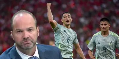 Luis García en el Internacional vs México / FOTO RÉCORD