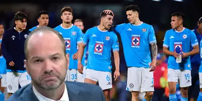 Luis García junto a futbolistas de Cruz Azul / FOTO RÉCORD