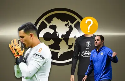 Luis Malagón con manos en la cara, André Jardine y jugador oculto/Foto Pinterest.