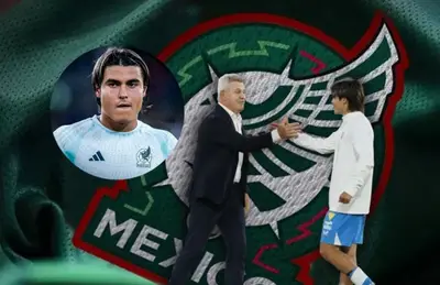 Luka Romero y Javier Aguirre/Foto Footy Headlines y diseño hecho por 365scores México.