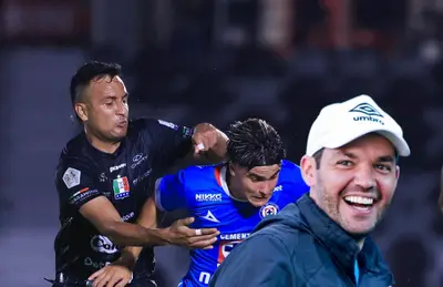 Luka Romero y Nicolás Larcamón/Foto Cruz Azul.