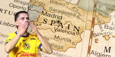 Mapa de España tomado de Canva, con Fidalgo al frente