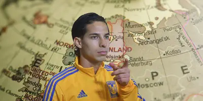 Mapa de Europa tomado de Canva, con Lainez al frente