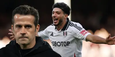 Marco Silva junto a Raúl Jiménez / FOTO GETTY IMAGES