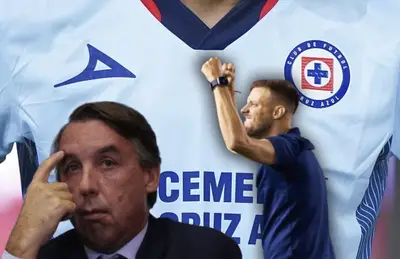 Martín Anselmi celebrando y Emilio Azcárraga/ Foto El Universal.