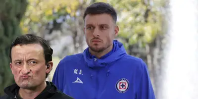 Martín Anselmi con indumentaria de Cruz Azul. Foto: Esto