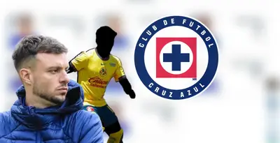 Martín Anselmi con jugador incógnito del América / FOTO X