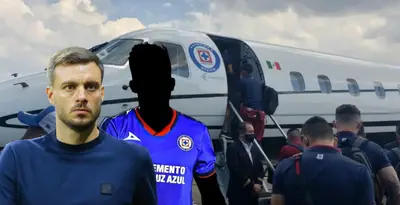 Martín Anselmi junto a futbolista incógnito de Cruz Azul / FOTO GETTY IMAGES