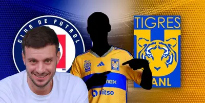Martín Anselmi junto a futbolista incógnito de Tigres