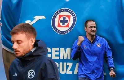 Martín Anselmi serio y André Jardine con puño/Foto Bolavip.