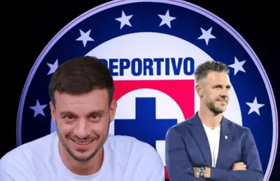 Martín Anselmi sonriente y Martín Demichelis de brazos cruzados/Foto López Dóriga digital..