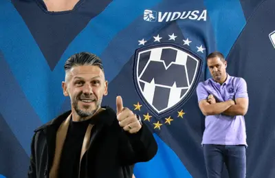 Martín Demichelis alzando el dedo y André Jardine/ Foto Coppel.