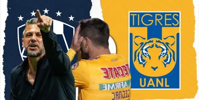 Martín Demichelis junto a André Pierre Gignac / FOTO X