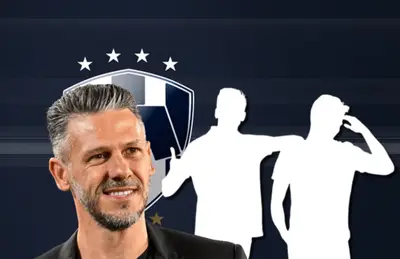 Martín Demichelis sonriente y silueta de futbolistas/Foto Flickr.