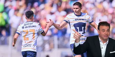 Martínesz y Quispe en partido. Foto: TV Azteca