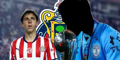 Mateo Chávez junto a futbolista incógnito del Pachuca / FOTO TUDN