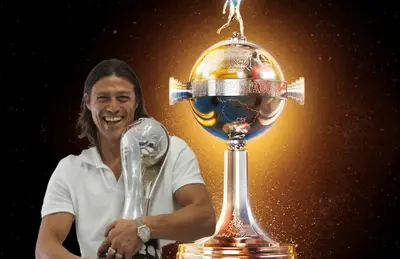 Matías Almeyda con título y Copa Libertadores atrás/Foto Arroyito Ciudad.