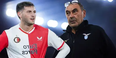 Maurizio Sarri habló sobre la ofensiva del Feyenoord que encabeza Santiago Giménez