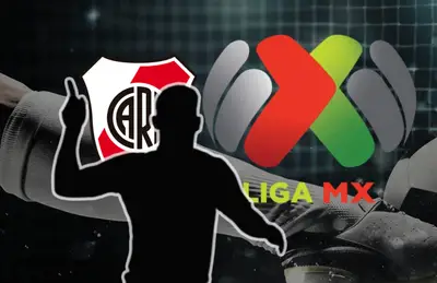 Maxi Salas en forma de sombra y escudo de River Plate/Foto Netbet.