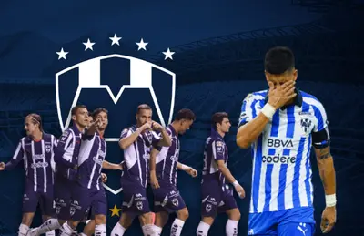 Maximiliano Meza y jugadores de Rayados celebrando/ Foto Stats Bomb.