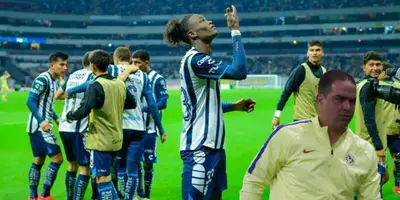 Micolta celebrando gol en el América vs Pachuca. Foto: La Silla Rota.