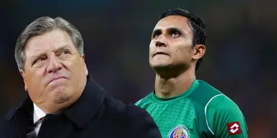 Miguel Herrera junto a Keylor Navas / FOTO MSN