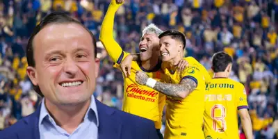 Mikel Arriola junto a futbolistas del América / FOTO GETTY IMAGES