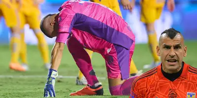 Nahuel Guzmán llorando en semifinal vs Atlas. Foto: Mediotiempo
