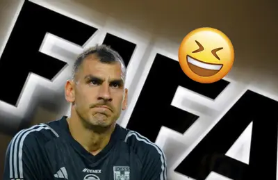 Nahuel Guzmán y emoji riendo/Foto OmegaLive.