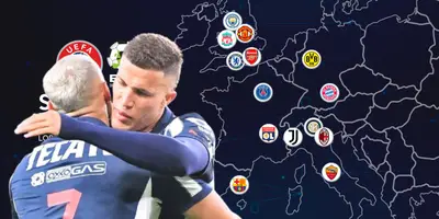 Nelson Deossa junto a Germán Berterame / FOTO JUAN FÚTBOL