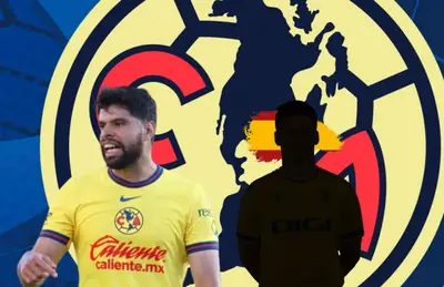 Néstor Araujo y silueta de futbolista a su lado/Foto Ameshop.