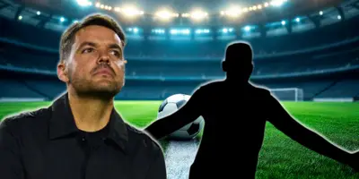 Nicolás Larcamón junto a futbolista incógnito / FOTO FOX DEPORTES