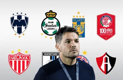 Nicolás Larcamón y equipos de la Liga MX detrás/Foto Enlace a Cancha.