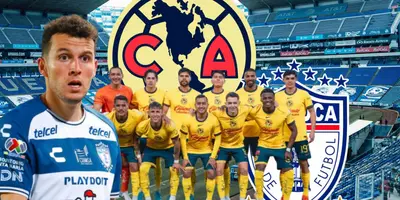 Oussama Idrissi junto a futbolistas del América / FOTO JAM MEDIA