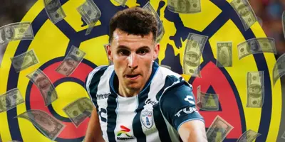 Oussama Idrissi junto al escudo del América / FOTO X