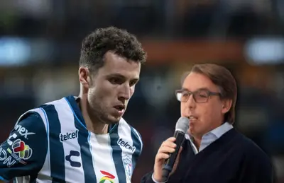 Oussama Idrissi y Emilio Azcárraga/Foto TUDN.