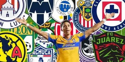 Ozziel Herrera junto a equipos de la Liga MX / FOTO ESTADIO DEPORTES