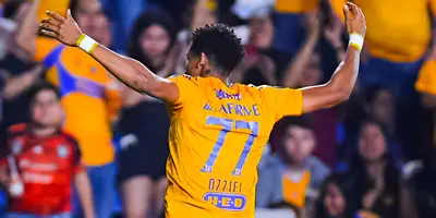 Ozziel tras gol. Foto: Tigres