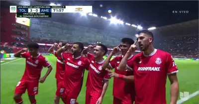 Paren la masacre en el Nemesio Diez, pues Toluca ya gana 3-0 con desatenciones del América. Néstor Araujo y Kevin Álvarez los peores.