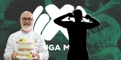 Pastelero junto a futbolista incógnito / FOTO FACEBOOK