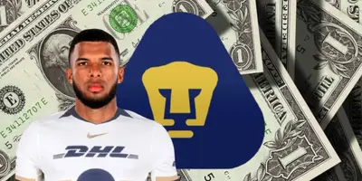 Pedro Vite junto al escudo de Pumas / FOTO INSTAGRAM